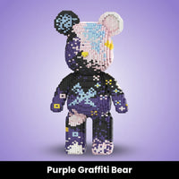Purple graffiti bear